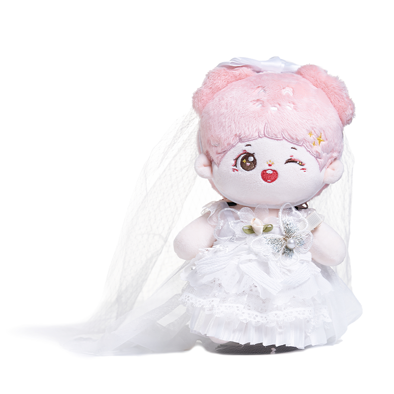BERRYDOLLY-Pure White Oath/20cm Cotton dolls Wedding dress（3 items set）